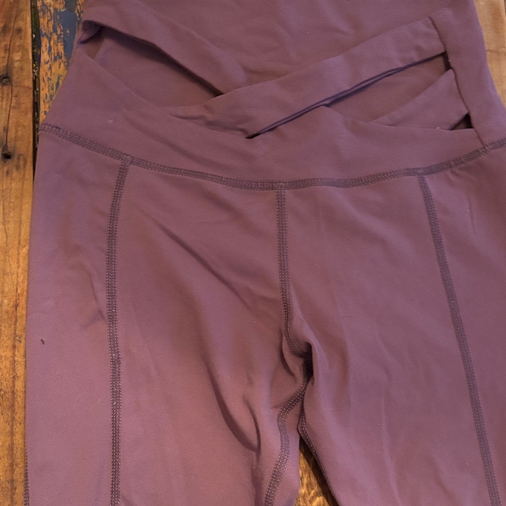 Lululemon Athletica Plum Crossover Leggings